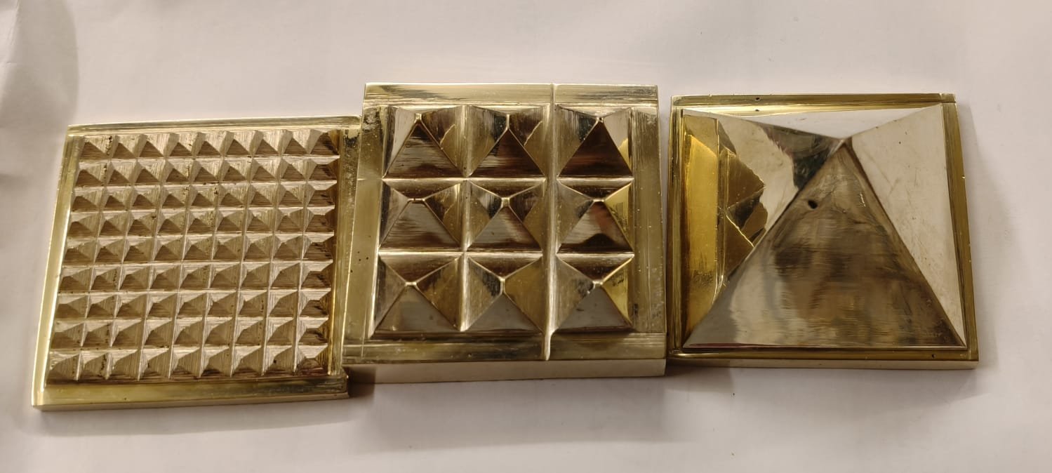 Brass Triple Layer Pyramid